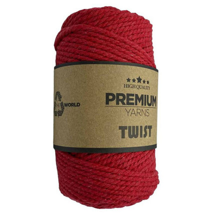 Cotton cord TWIST Premium Yarns, red (3518)
