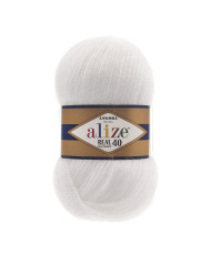 Yarn Alize Angora Real 40 white (55)