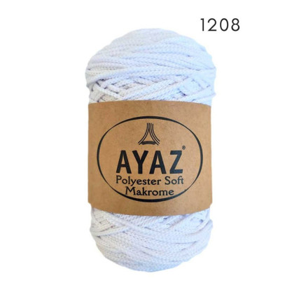 Polyester Soft Makrome AYAZ cord, white (1208)