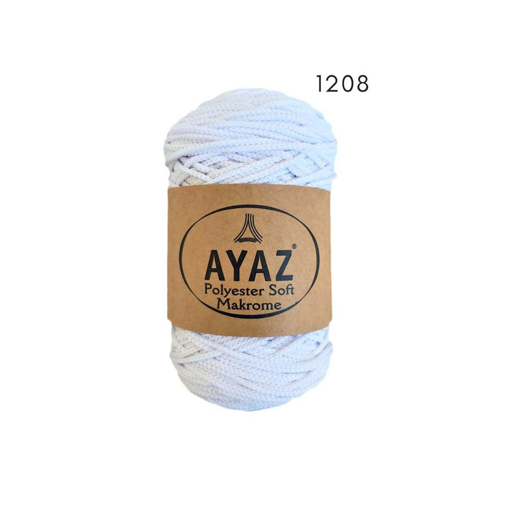 Шнур Polyester Soft Makrome AYAZ, білий (1208) Шнур Polyester Soft Makrome AYAZ, білий (1208)