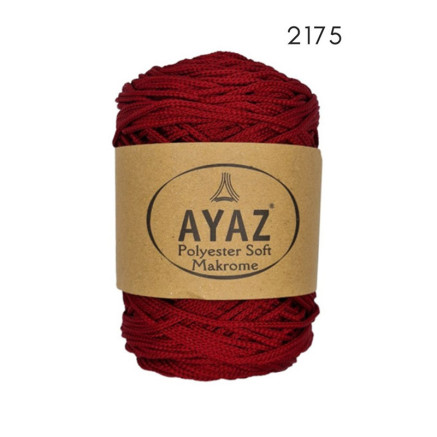 Polyester Soft Makrome AYAZ cord, cherry (2175)