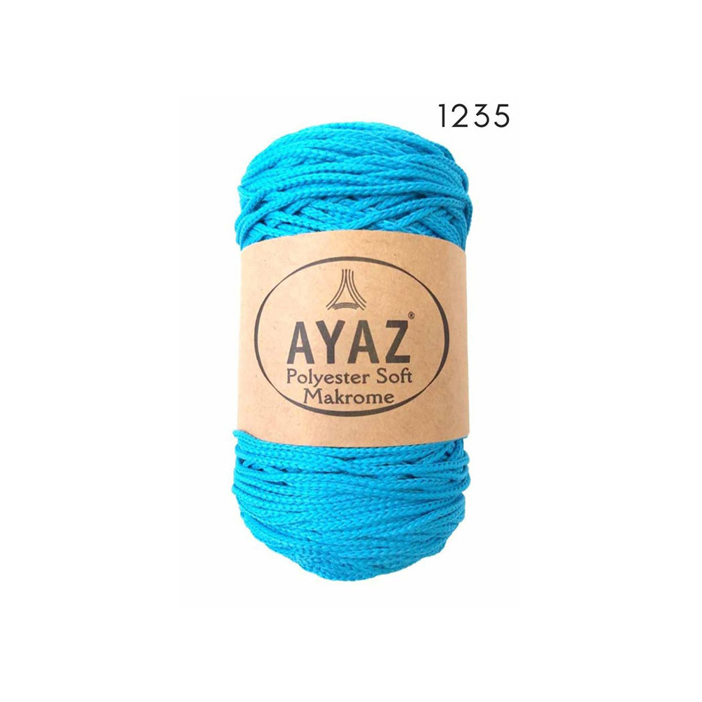 Шнур Polyester Soft Makrome AYAZ, блакитний (1235) Шнур Polyester Soft Makrome AYAZ, блакитний (1235)