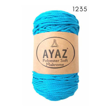 Шнур Polyester Soft Makrome AYAZ, блакитний (1235)
