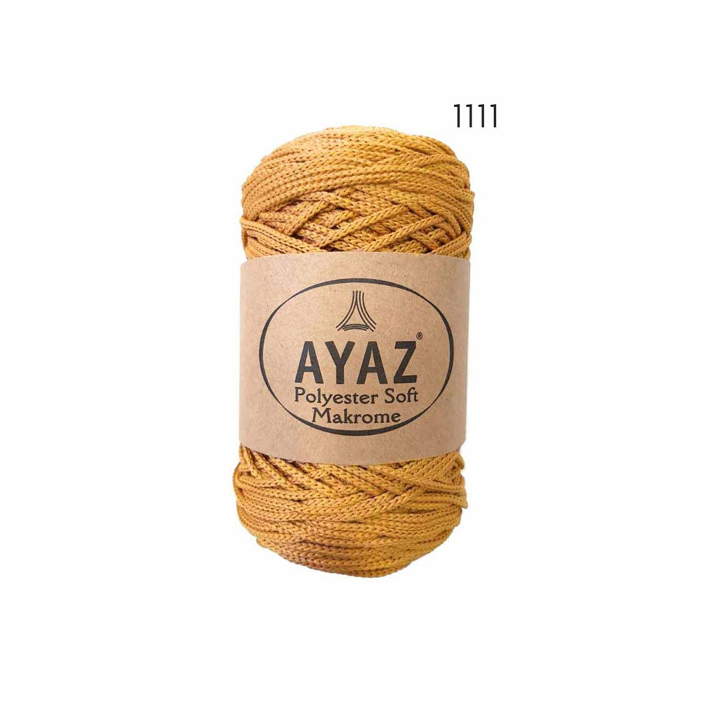 Шнур Polyester Soft Makrome AYAZ, гірчичний (1111) Шнур Polyester Soft Makrome AYAZ, гірчичний (1111)