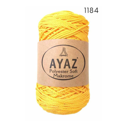 Polyester Soft Makrome AYAZ cord, yellow (1184)