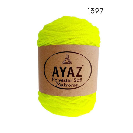 Polyester Soft Makrome AYAZ cord, neon yellow (1397)