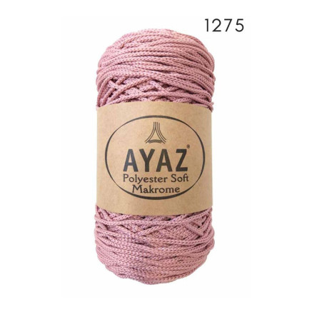 Polyester Soft Makrome AYAZ cord, dried rose (1275)