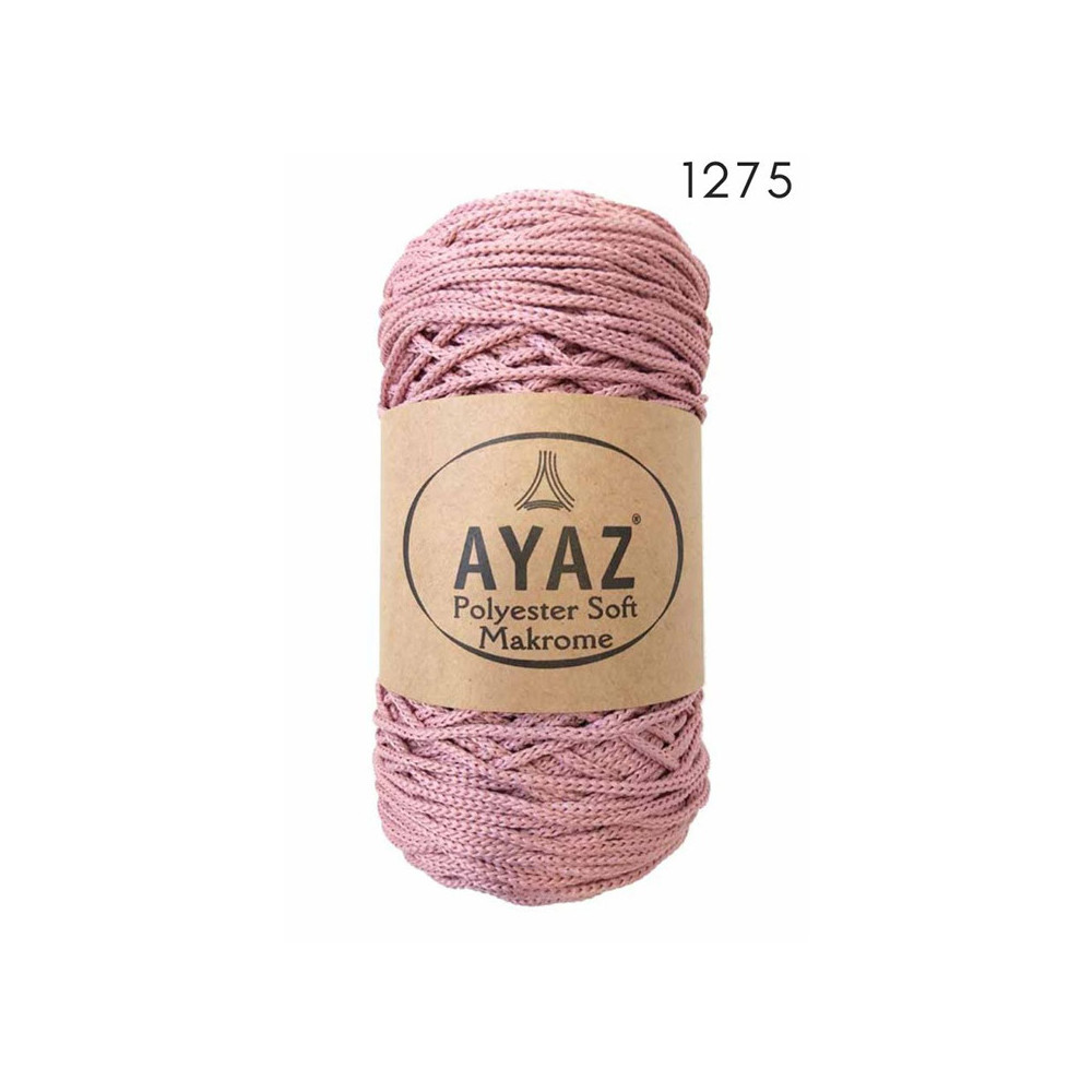 Шнур Polyester Soft Makrome AYAZ, засушена троянда (1275) Шнур Polyester Soft Makrome AYAZ, засушена троянда (1275)