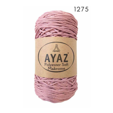 Шнур Polyester Soft Makrome AYAZ, засушена троянда (1275)