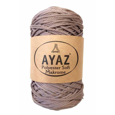 Шнур Polyester Soft Makrome AYAZ, какао (1257)