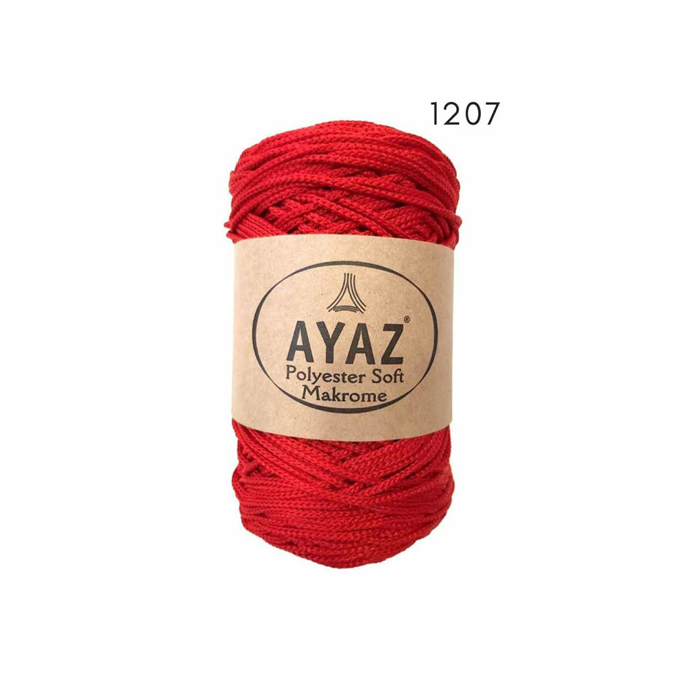 Шнур Polyester Soft Makrome AYAZ, червоний (1207) Шнур Polyester Soft Makrome AYAZ, червоний (1207)