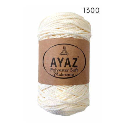 Polyester Soft Makrome AYAZ cord, milky (1300)