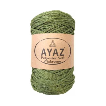 Polyester Soft Makrome AYAZ cord, olive (1263)