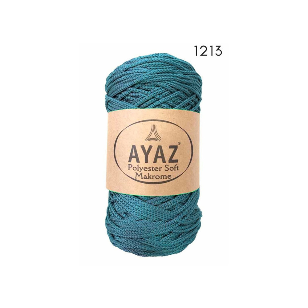 Шнур Polyester Soft Makrome AYAZ, петрольний (1213) Шнур Polyester Soft Makrome AYAZ, петрольний (1213)