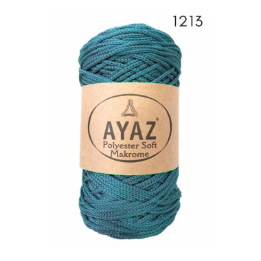 Шнур Polyester Soft Makrome AYAZ, петрольний (1213)