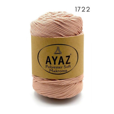Шнур Polyester Soft Makrome AYAZ, пудровый (1722)