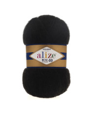 Yarn Alize Angora Real 40 black (60)
