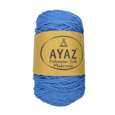 Шнур Polyester Soft Makrome AYAZ, синий (2256)