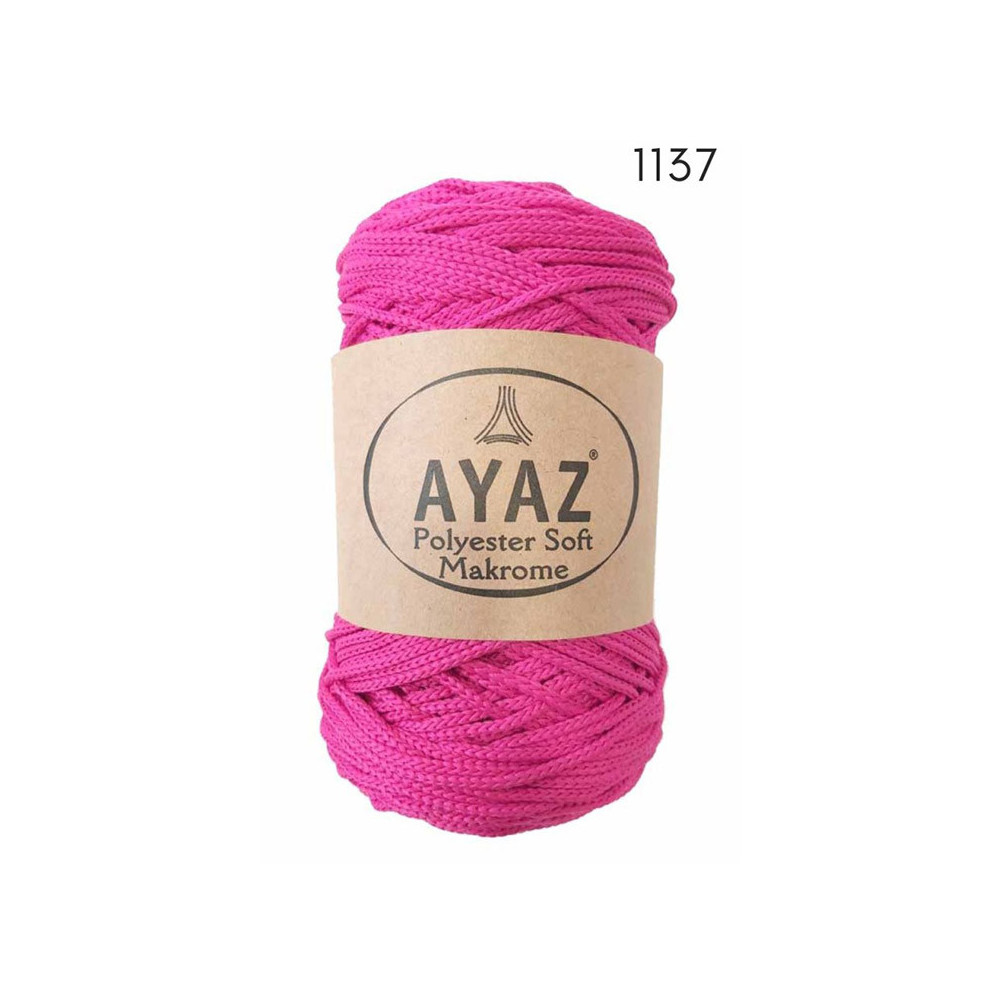 Шнур Polyester Soft Makrome AYAZ, фуксія (1137) Шнур Polyester Soft Makrome AYAZ, фуксія (1137)