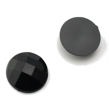 Glue stone 16 mm black, 10 pcs