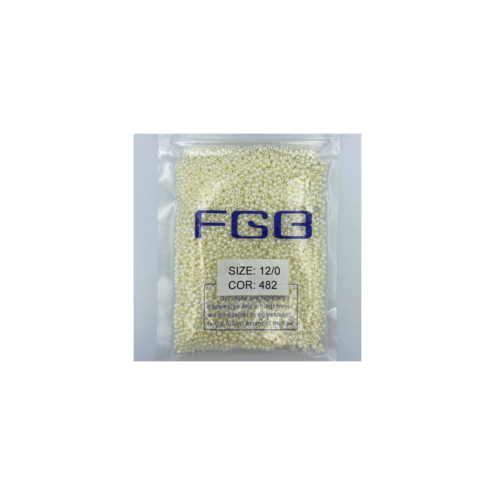 Beads calibrated 12/0 50 g, champagne shiny, 482 Beads calibrated 12/0 50 g, champagne shiny, 482