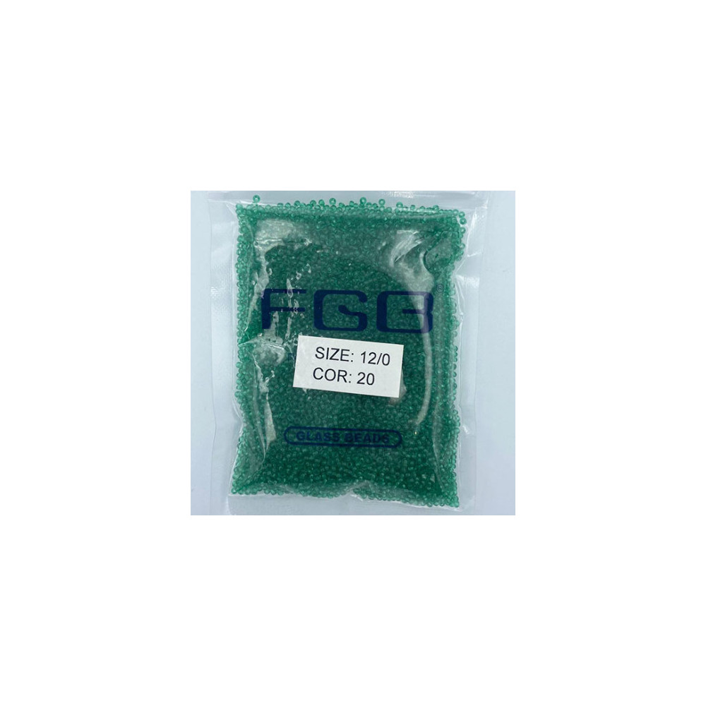 Beads calibrated 12/0 50g, emerald transparent, 20 Beads calibrated 12/0 50g, emerald transparent, 20