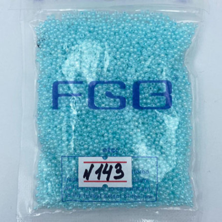 Beads calibrated 12/0 50g, soft turquoise, 143