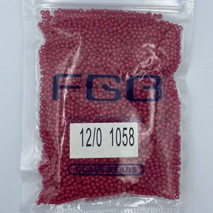 Beads calibrated 12/0 50g, raspberry matte, 1058