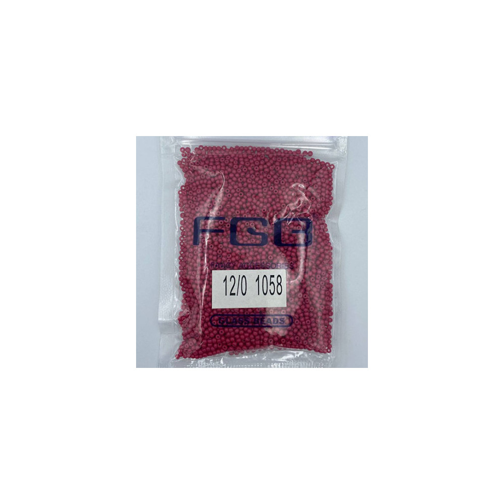 Beads calibrated 12/0 50g, raspberry matte, 1058 Beads calibrated 12/0 50g, raspberry matte, 1058