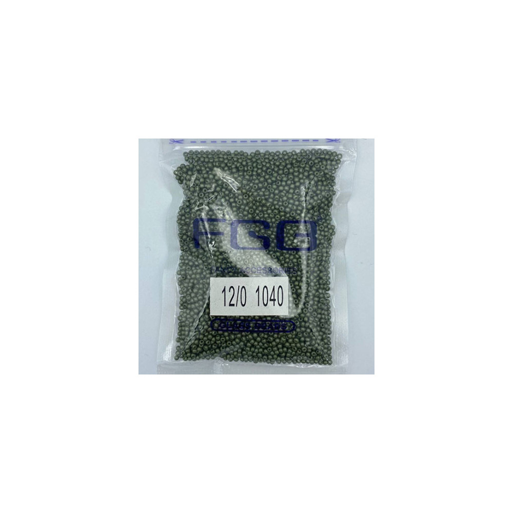 Beads calibrated 12/0 50g, khaki metallic, 1040 Beads calibrated 12/0 50g, khaki metallic, 1040