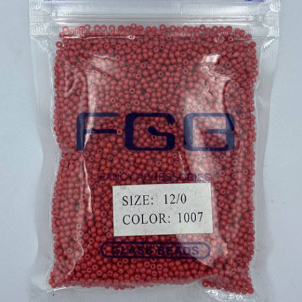 Beads calibrated 12/0 50 g, coral matte, 1007