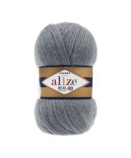 Yarn Alize Angora Real 40 charcoal grey (87)