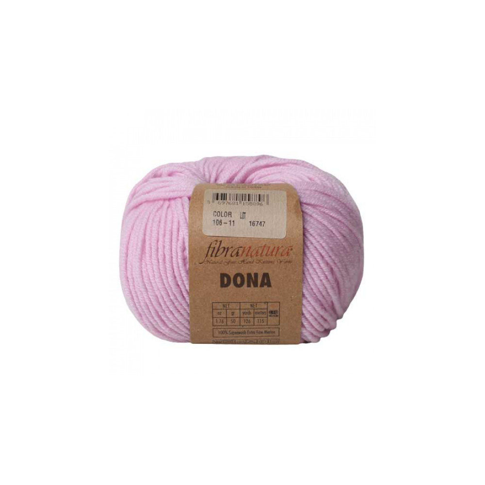 Merino wool yarn DONA Fibranatura - soft pink (106-10) Merino wool yarn DONA Fibranatura - soft pink (106-10)