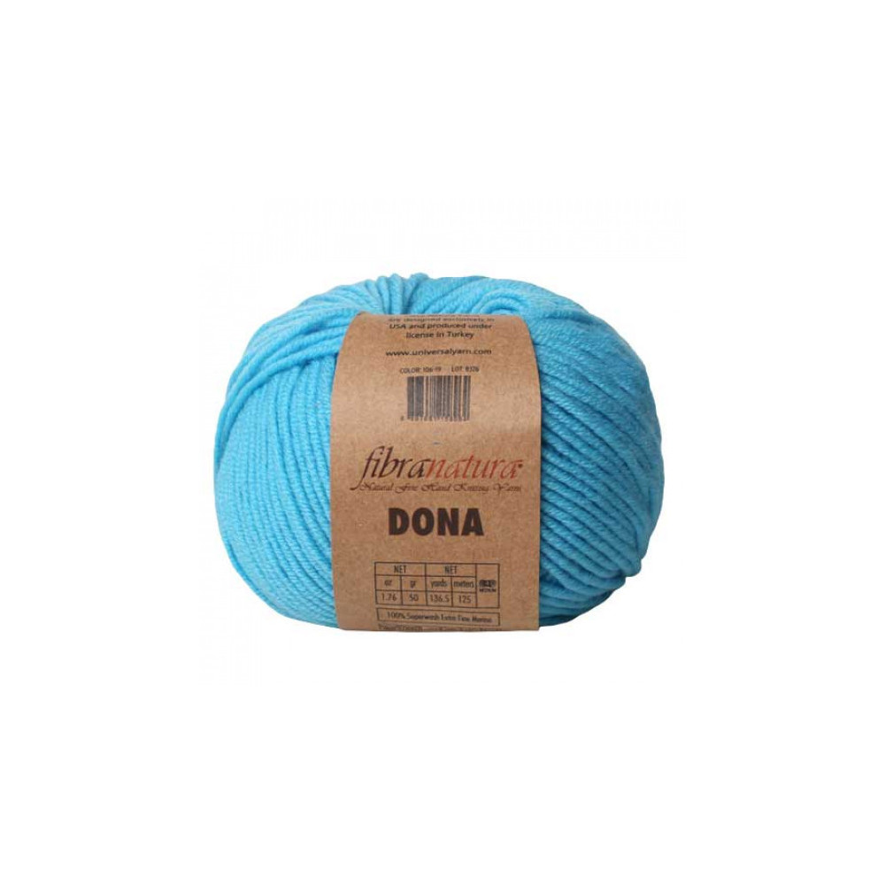 Merino wool yarn DONA Fibranatura - turquoise (106-19)