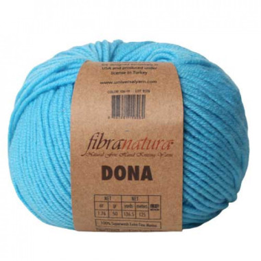Merino wool yarn DONA Fibranatura - turquoise (106-19)
