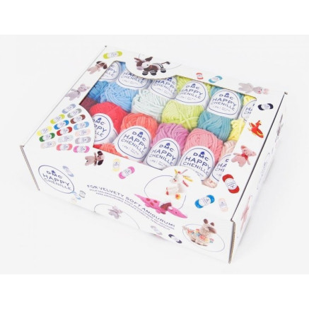 Gift set of plush yarn Happy Chenille DMC, 25 pcs. 8143ASS