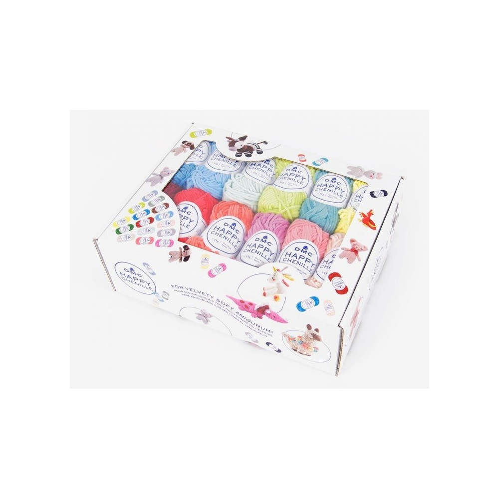 Gift set of plush yarn Happy Chenille DMC, 25 pcs. 8143ASS Gift set of plush yarn Happy Chenille DMC, 25 pcs. 8143ASS