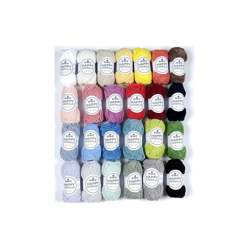 Gift set of plush yarn Happy Chenille DMC, 25 pcs. 8143ASS