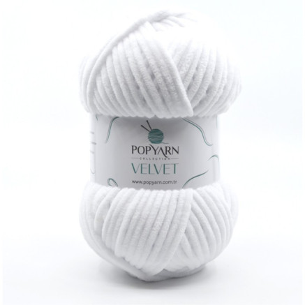 Yarn Popyarn Velvet white (001)