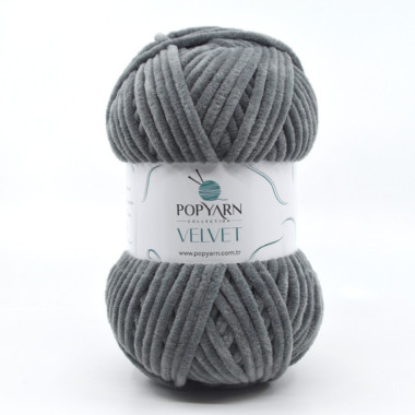 Yarn Popyarn Velvet gray (010)