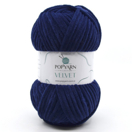 Yarn Popyarn Velvet dark blue (013)