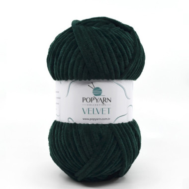 Пряжа Popyarn Velvet зеленый бархат (014)