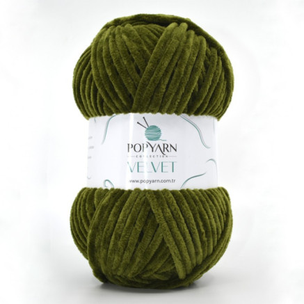 Yarn Popyarn Velvet khaki (020)