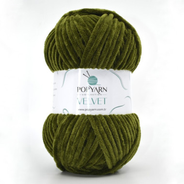 Пряжа Popyarn Velvet хаки (020)