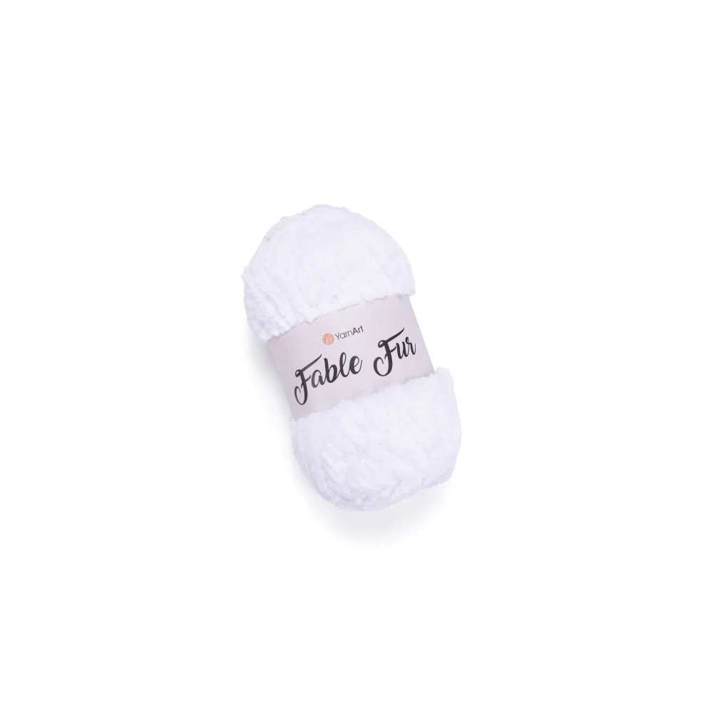 Yarn YarnArt Fable Fur white (965) Yarn YarnArt Fable Fur white (965)