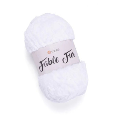 Yarn YarnArt Fable Fur white (965)