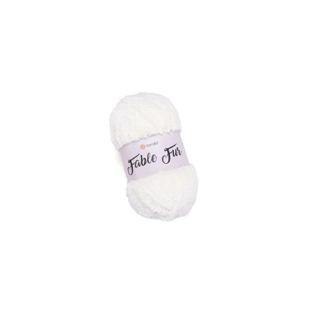 Yarn YarnArt Fable Fur milky (966) Yarn YarnArt Fable Fur milky (966)