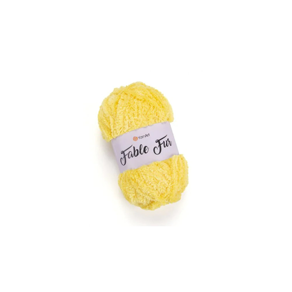 Yarn YarnArt Fable Fur yellow (984) Yarn YarnArt Fable Fur yellow (984)