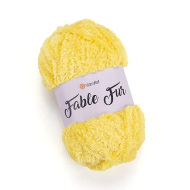Yarn YarnArt Fable Fur yellow (984)
