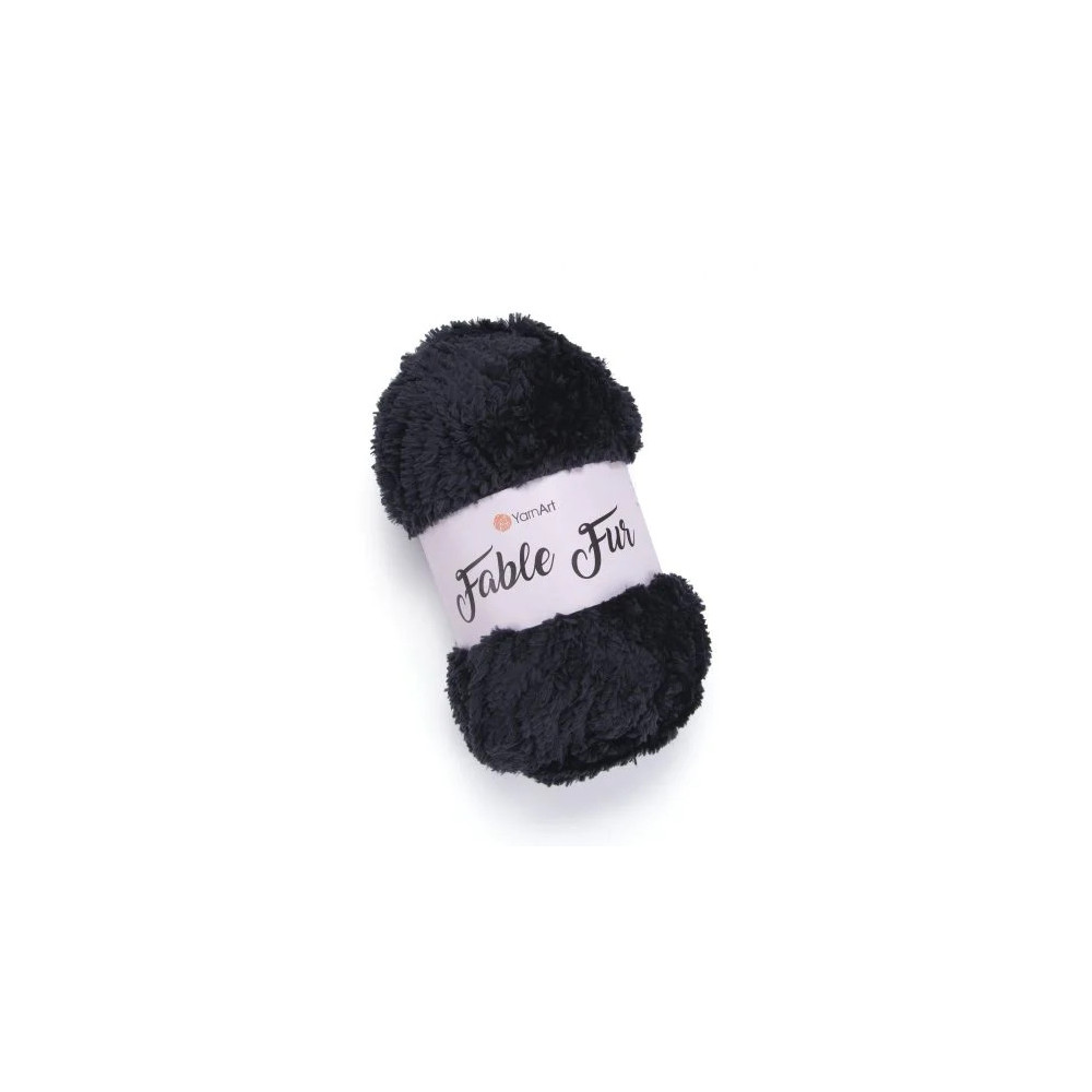 Yarn YarnArt Fable Fur black (988) Yarn YarnArt Fable Fur black (988)